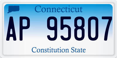 CT license plate AP95807