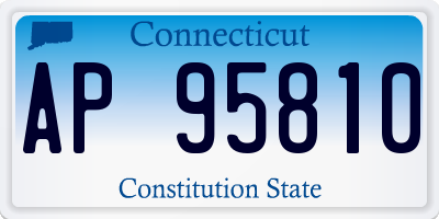 CT license plate AP95810