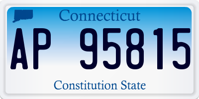 CT license plate AP95815