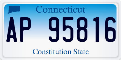 CT license plate AP95816