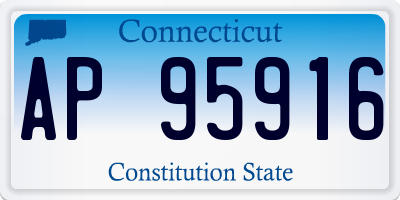 CT license plate AP95916