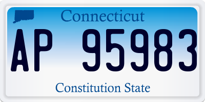 CT license plate AP95983