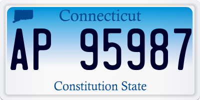 CT license plate AP95987