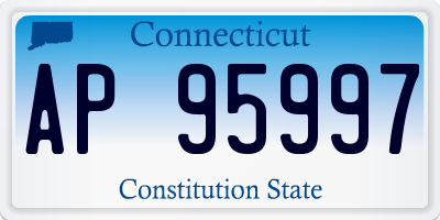 CT license plate AP95997