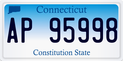 CT license plate AP95998