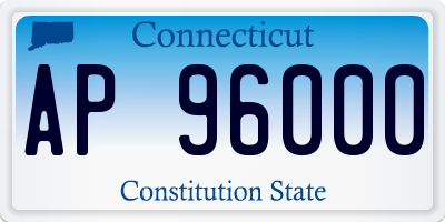 CT license plate AP96000