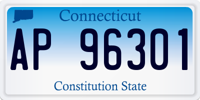 CT license plate AP96301