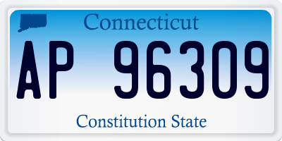 CT license plate AP96309