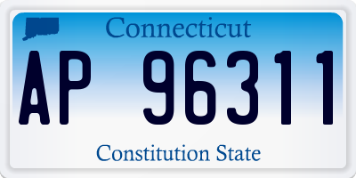 CT license plate AP96311