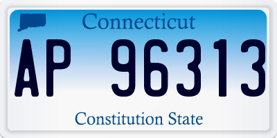 CT license plate AP96313