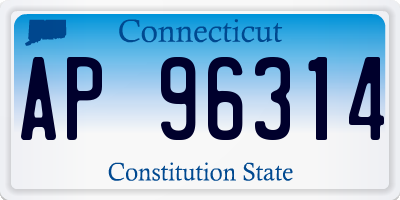 CT license plate AP96314