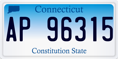 CT license plate AP96315