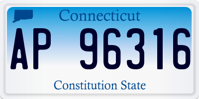 CT license plate AP96316