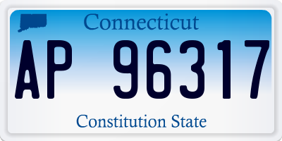 CT license plate AP96317