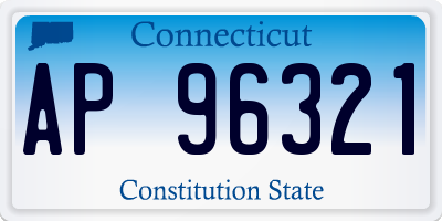 CT license plate AP96321