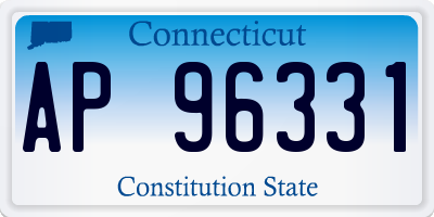 CT license plate AP96331