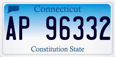 CT license plate AP96332