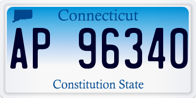 CT license plate AP96340