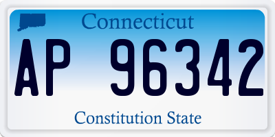 CT license plate AP96342