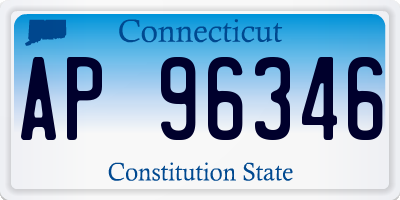 CT license plate AP96346