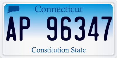 CT license plate AP96347