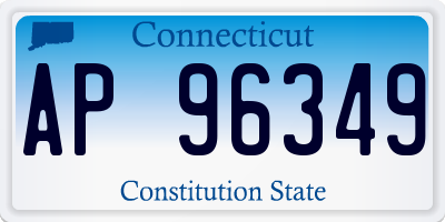 CT license plate AP96349