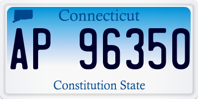 CT license plate AP96350