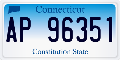 CT license plate AP96351