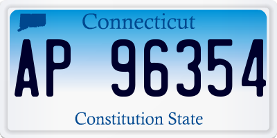 CT license plate AP96354