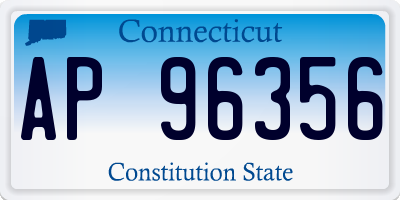 CT license plate AP96356