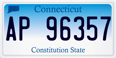 CT license plate AP96357