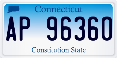 CT license plate AP96360