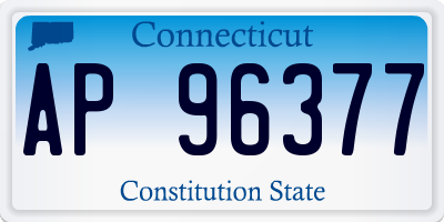 CT license plate AP96377