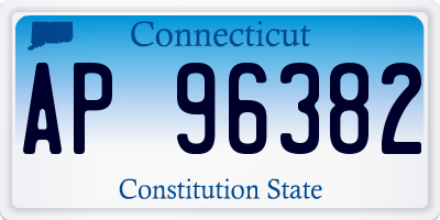 CT license plate AP96382