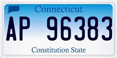 CT license plate AP96383