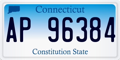 CT license plate AP96384