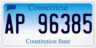 CT license plate AP96385