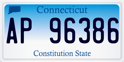 CT license plate AP96386