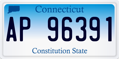 CT license plate AP96391