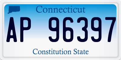 CT license plate AP96397