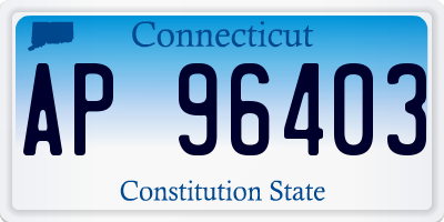 CT license plate AP96403