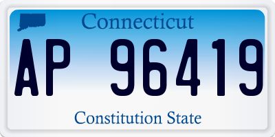 CT license plate AP96419