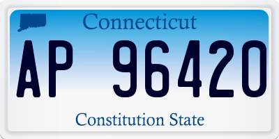 CT license plate AP96420