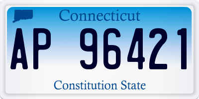 CT license plate AP96421