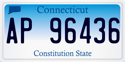 CT license plate AP96436