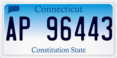 CT license plate AP96443