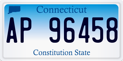 CT license plate AP96458