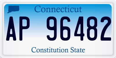 CT license plate AP96482