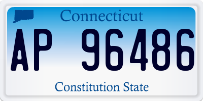 CT license plate AP96486