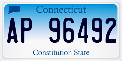 CT license plate AP96492